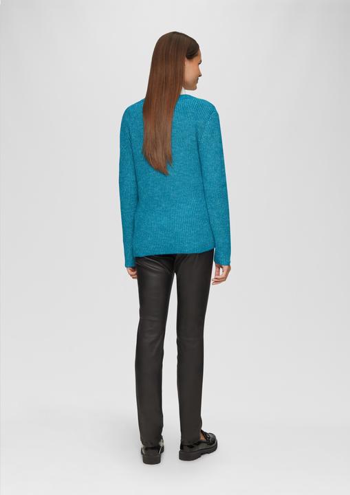 Image du produit S.Oliver Strickpullover Strickpullover mit V-Ausschnitt und Rippblende (48)