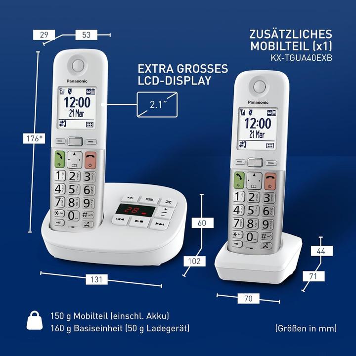 Immagine prodotto Panasonic DECT KX-TGU432EXW Duo Zilver