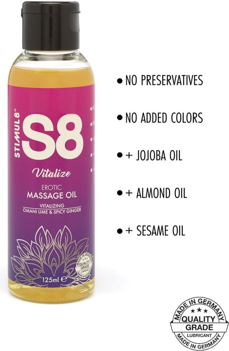 Productafbeelding Stimul8 S8 Massageolie 125ml (125 ml)