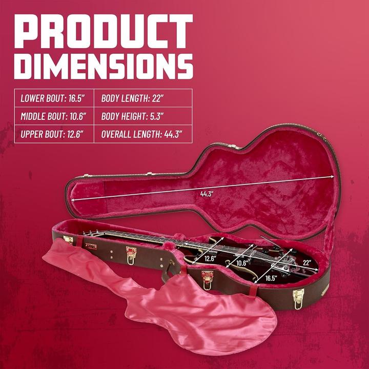 Produktbild Gator Cases GW-335-BROWN houten koffer voor semi-hollow gitaar (Gitarre)