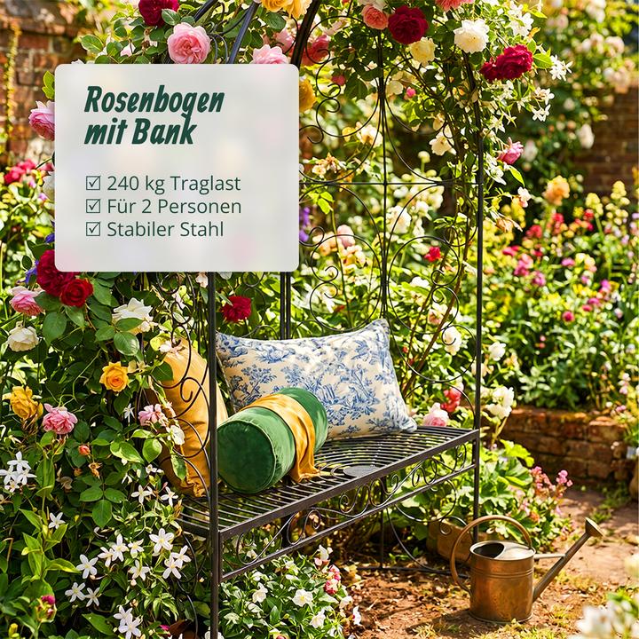 Produktbild Relaxdays Gartenbank Rankbogen