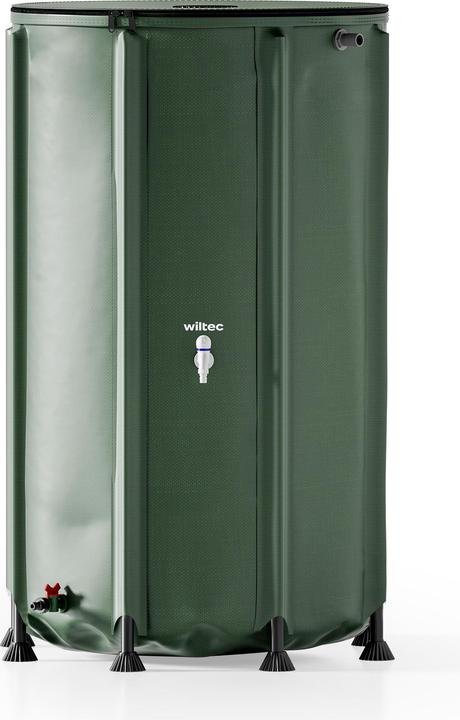 Wiltec Regentonne faltbar 500l Regenwassertonne Wassertank Regenfass Wassertonne (500 l)