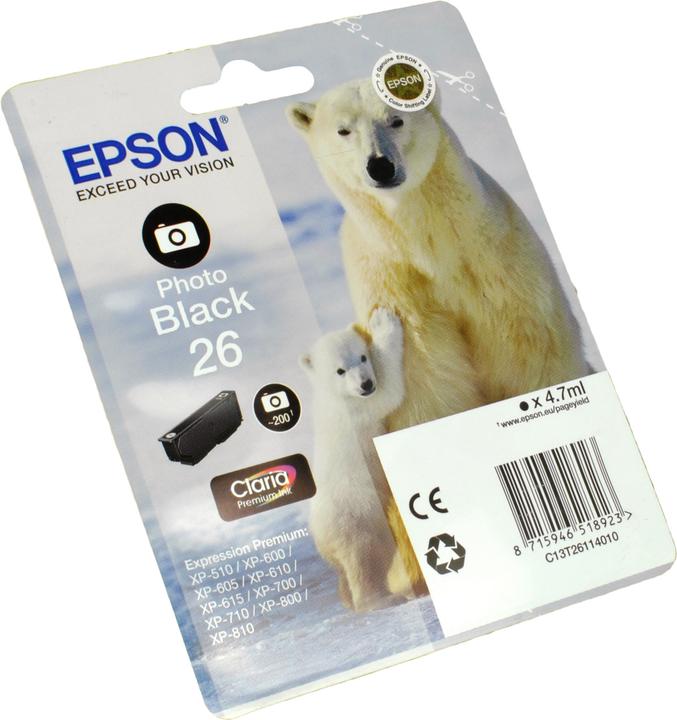 Actual product image Epson 26 Claria Premium (PBK)