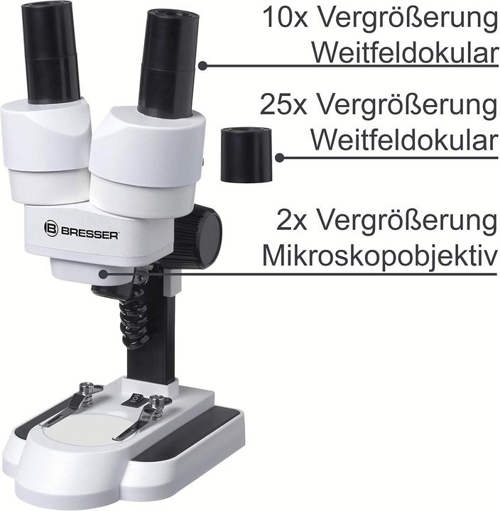 Immagine prodotto Bresser Optik Junior 20-50 microscopio binoculare per bambini 50 x luce incidente, luce trasmessa