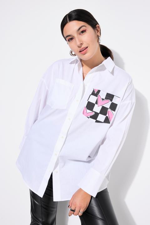 Immagine prodotto Studio Untold Camicia dal taglio squadrato con cuori a quadri sul retro (46, 48)