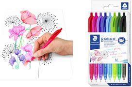 Actual product image Staedtler Biros ball 4230 M, 8-pack cardboard box (Multicoloured, 8x)
