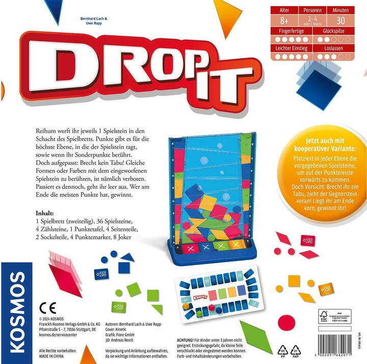 Actual product image Kosmos Drop It (German, 1 - 4 Players)
