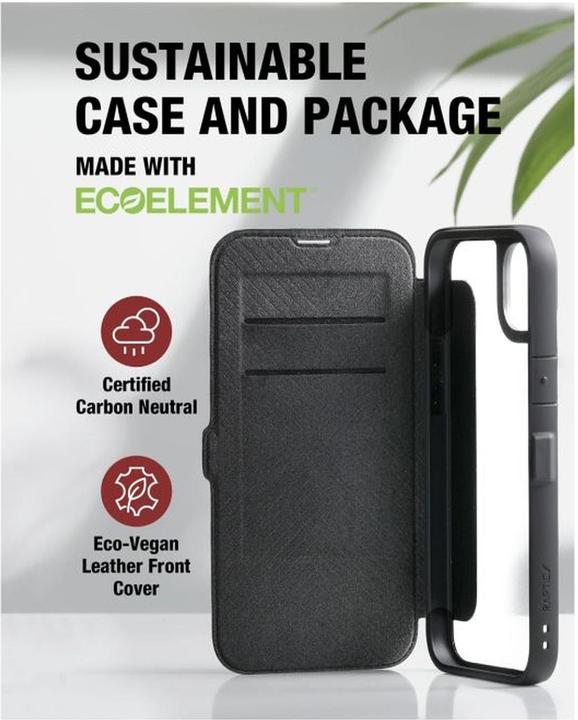 Actual product image X-Doria Raptic Urban Folio Case for iPhone 14 Plus Black Flip Cover (Apple iPhone 14 Plus)