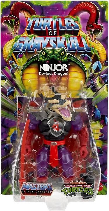 Actual product image Mattel MOTU x TMNT: Turtles of Grayskull action figure Mutated Ninjor 14 cm
