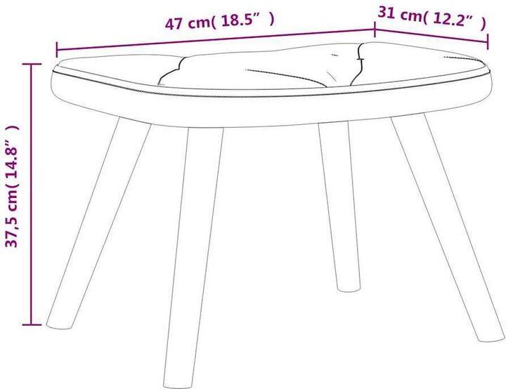 Produktbild vidaXL Schaukelstuhl mit Hocker