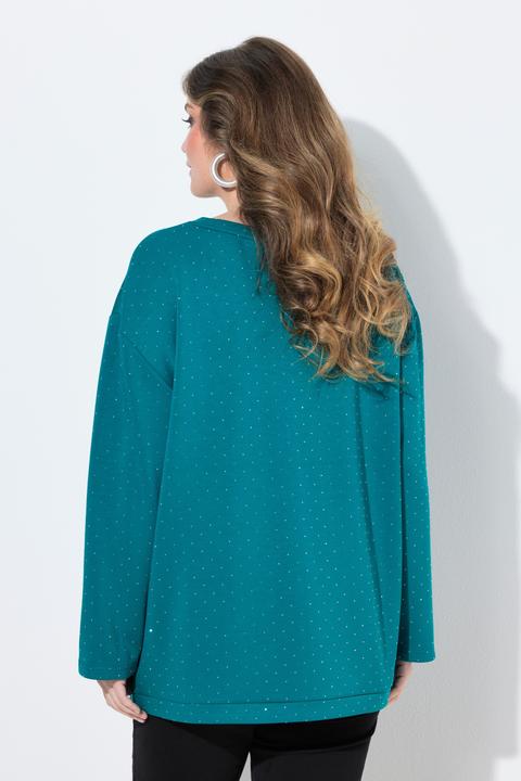 Produktbild Miamoda Sweatshirt, Boxy Fit, Scuba-Sweat, Glitzersteinchen (48)
