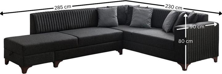 Actual product image Homitis West Left Corner Sofa-Bed (Corner sofa)