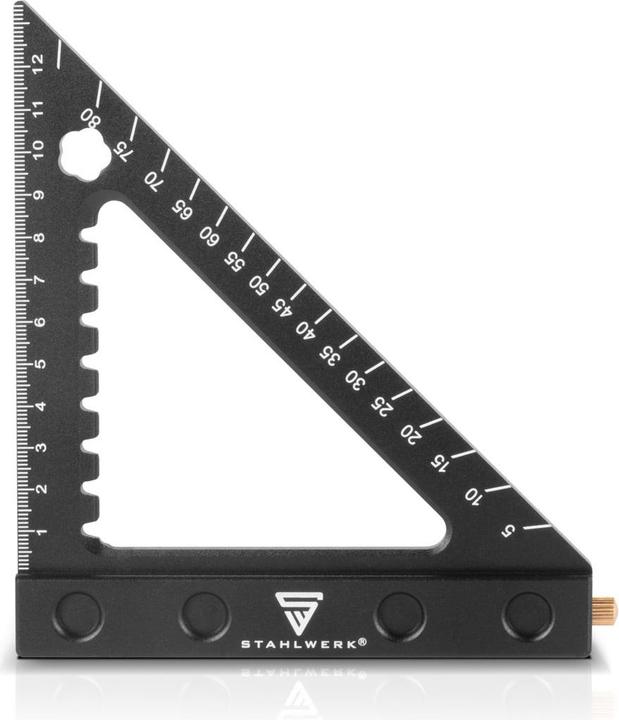 Actual product image Stahlwerk Angle triangle with stop and marking needle Aluminium