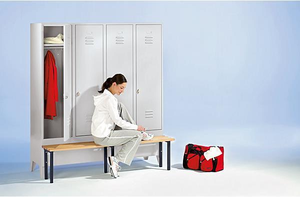 Actual product image Wolf Clothes locker with bench in front (120 cm, 185 cm)