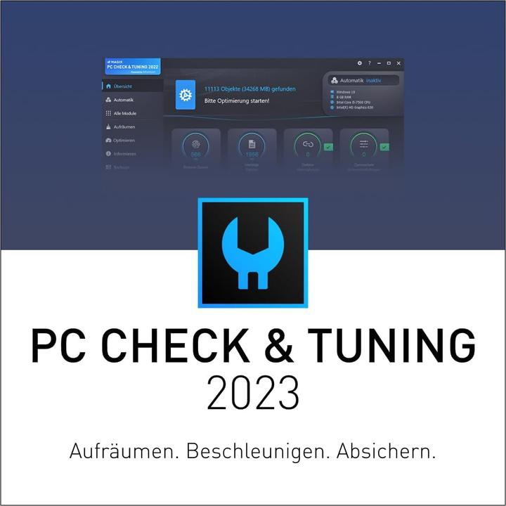Produktbild Magix PC Check & Tuning 2023 Download Code (1 User, 1 Geräte/User, unbegrenzt)