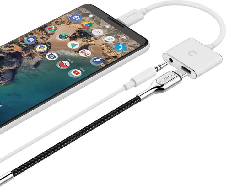 Produktbild Cygnett Adapter audio USB-C to mini jack 3.5mm i USB-C Essential (white) (USB-C, 3.5mm Klinke)