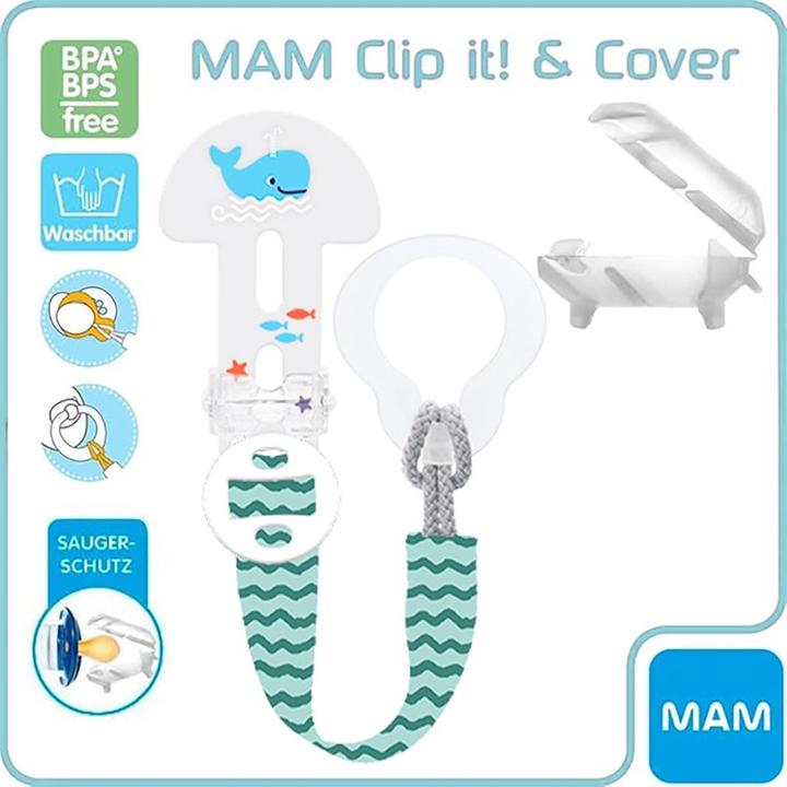 Produktbild MAM Schnullerband Clip it! & Cover