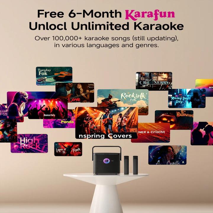 Actual product image Ikarao Karaoke Set with Wireless Microphones (Active)