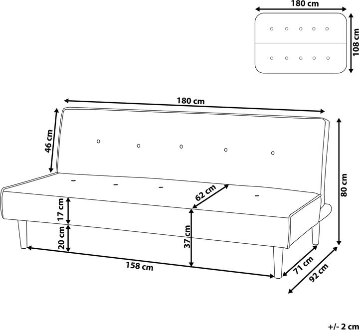 Produktbild Beliani Visby (3-Sitzer)
