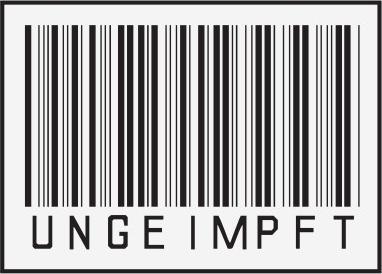 Produktbild Bügelbilder Bügelbild UNGEIMPFT Barcode (1 x)