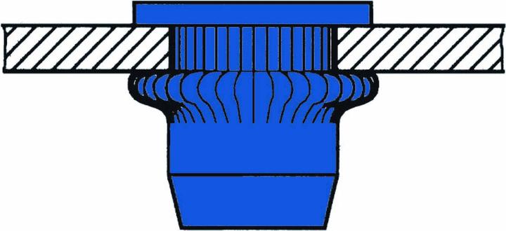 Produktbild Gesipa 1433707 Blindnietmutter (Ø x L) 11 mm x 17 mm M8 Stahl 100 St.