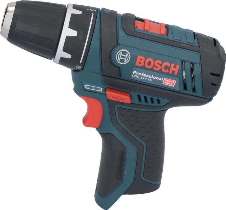 Image du produit Bosch Professional Bosch GSR 12V-15 Professional Perceuse-visseuse sans fil 12 V 30 Nm + 1x batterie 2,0 Ah + chargeur (Fonctionnement sur batterie)