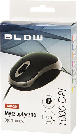 Image du produit Blow MP-20 Souris ambidextre USB type A Optique 1000 DPI (Filaire)