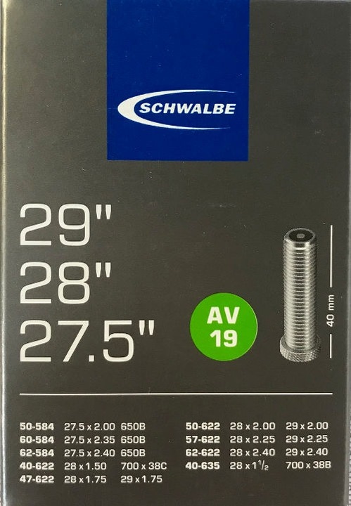 Actual product image Schwalbe Av19 (Schrader (AV), 28", 40 mm)