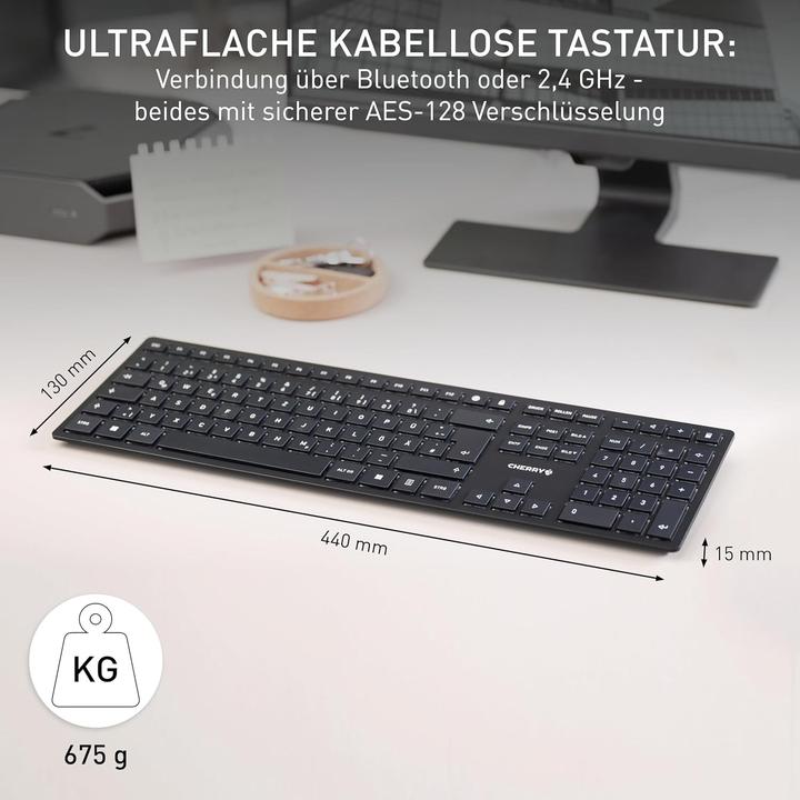 Actual product image CHERRY KW 9100 SLIM (English-international, Wireless)