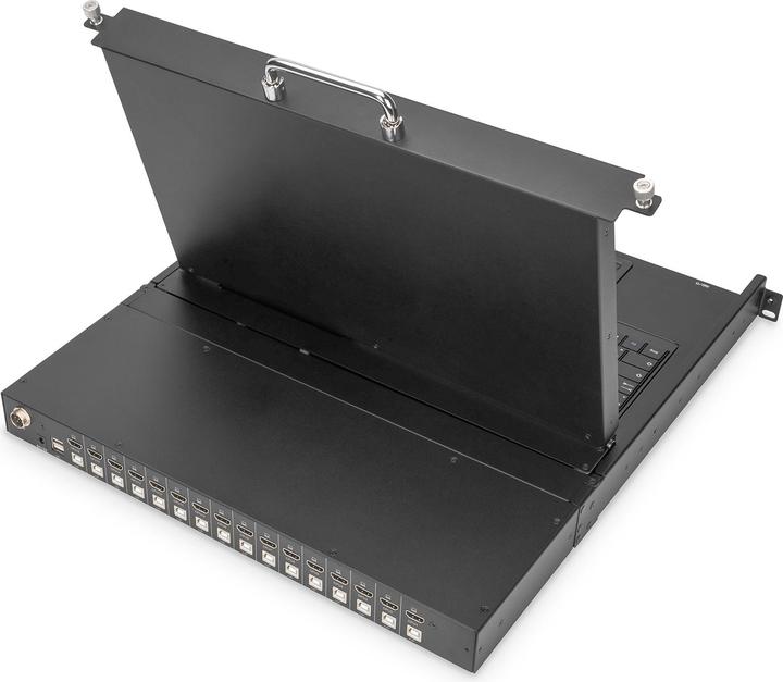 Produktbild Digitus 17" HD LCD KVM-Konsole, 16-Port HDMI, deutsche Tastatur