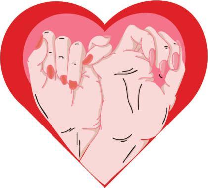 Bügelbilder Bügelbild Love Hands (1 x)