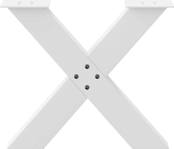 Image du produit vidaXL Pieds de table basse en X 2 pcs. Blanc 50x(42-43) cm Pied de table en acier