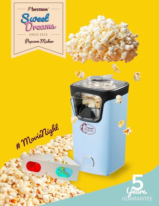 Actual product image Bestron Popcorn maker, blue