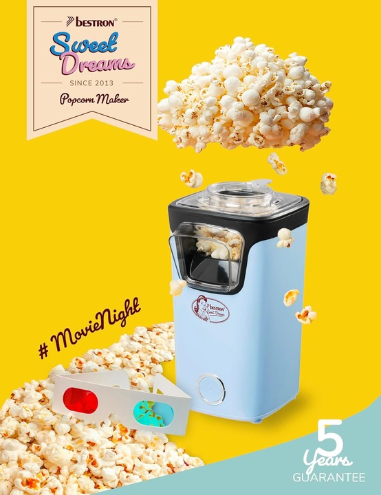 Image du produit Bestron Appareil à pop-corn, bleu