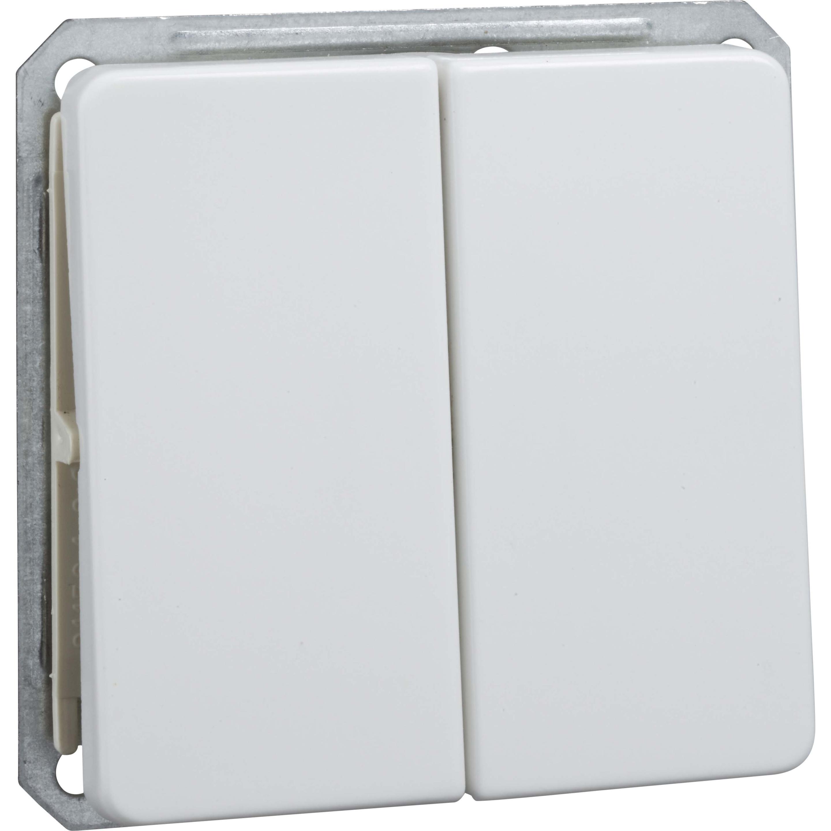 Thumbnail - Schneider Electric Doppel-Wechselschalter 16A 211664, Taster + Schalter, Weiss