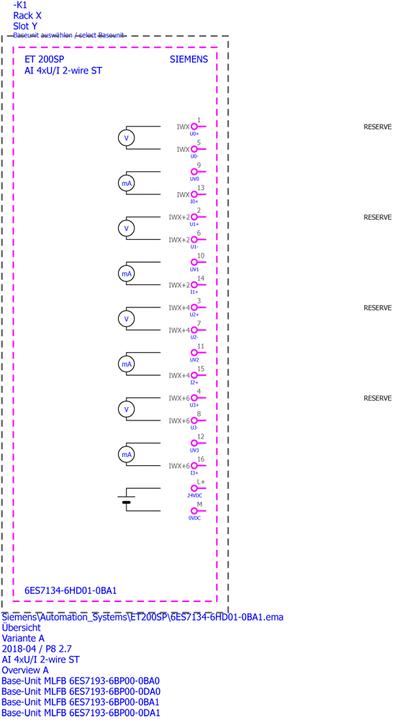 Produktbild Siemens Eingangsmodul Analog SIMATIC ET 200SP 6ES7134-6HD01-0BA1