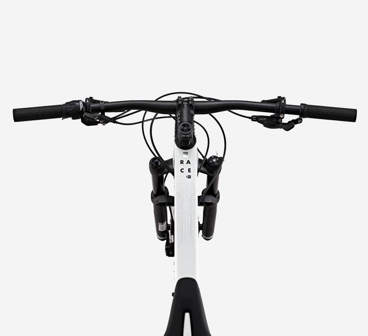 Actual product image Rockrider Mountain bike XC carbon frame full suspension Race 900 S white