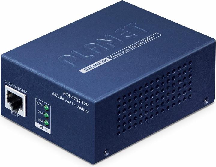 Actual product image Planet Single Port PoE++ Splitter POE-173S-12V