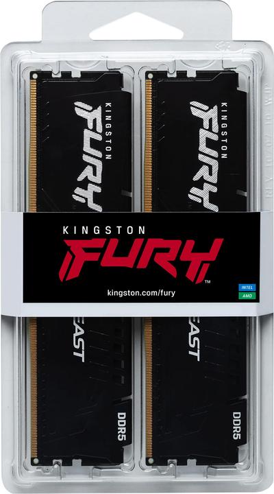 Image du produit Kingston 64GB DDR5 6000MT/S CL30 DIMM (2 x 32GB, RAM DDR5, DIMM)