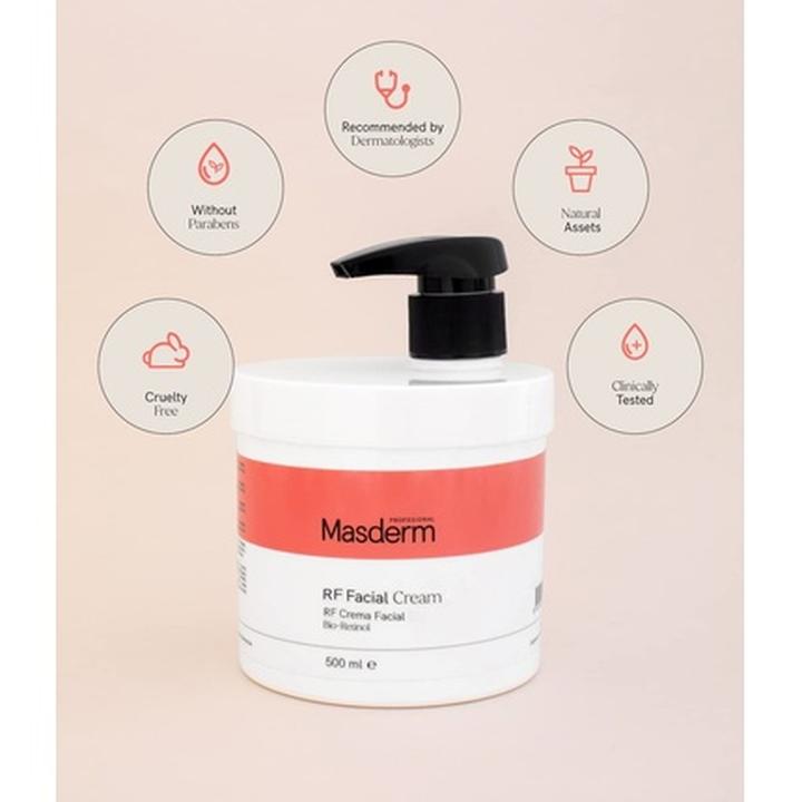 Immagine prodotto Masderm Crema viso ad ultrasuoni Crema viso idratante ad alta frequenza Crema viso antirughe all'acido (500 ml, Crema da giorno)