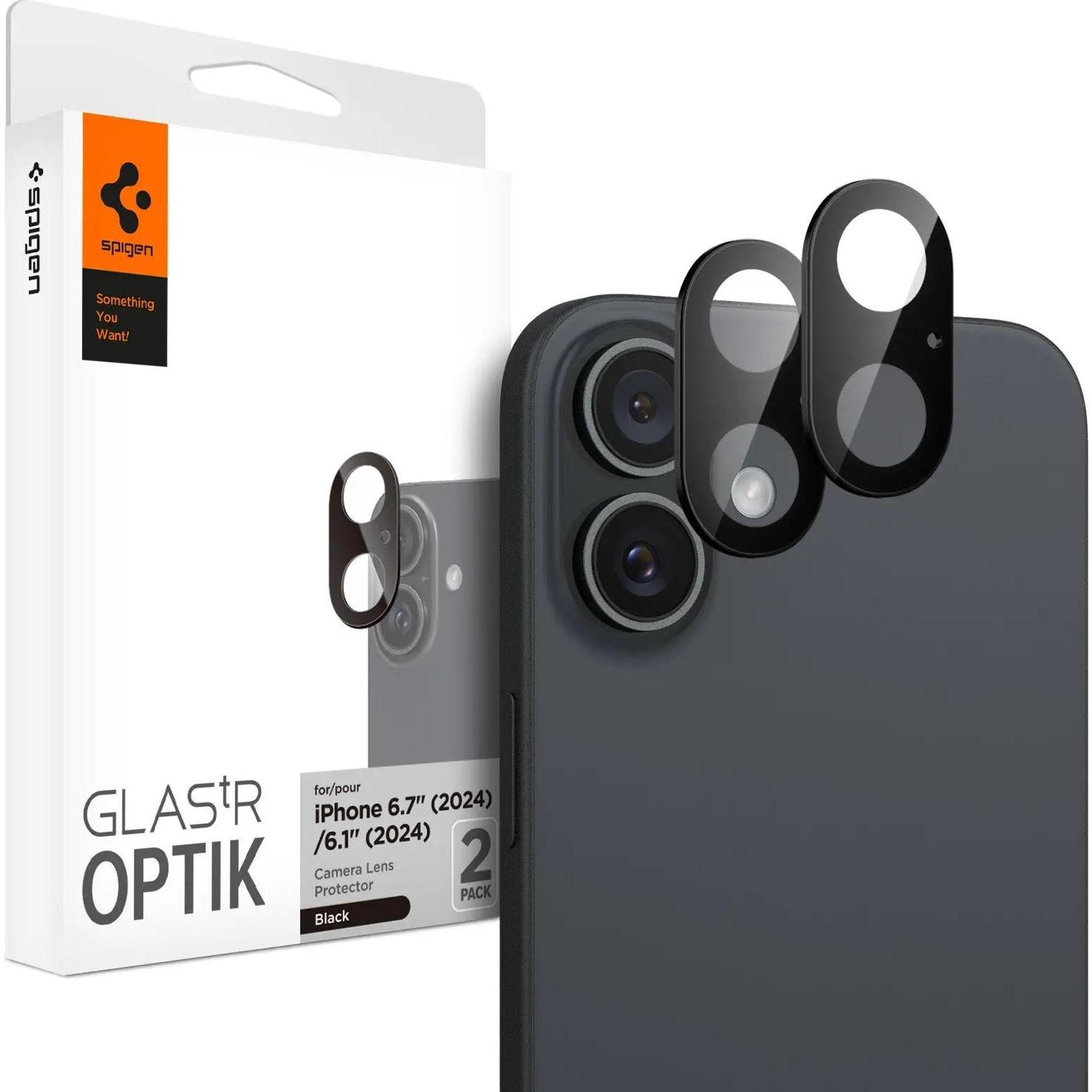 Thumbnail - Spigen None (2 Stück, Apple iPhone 16 Plus, Apple iPhone 16), Smartphone Schutzfolie, Schwarz