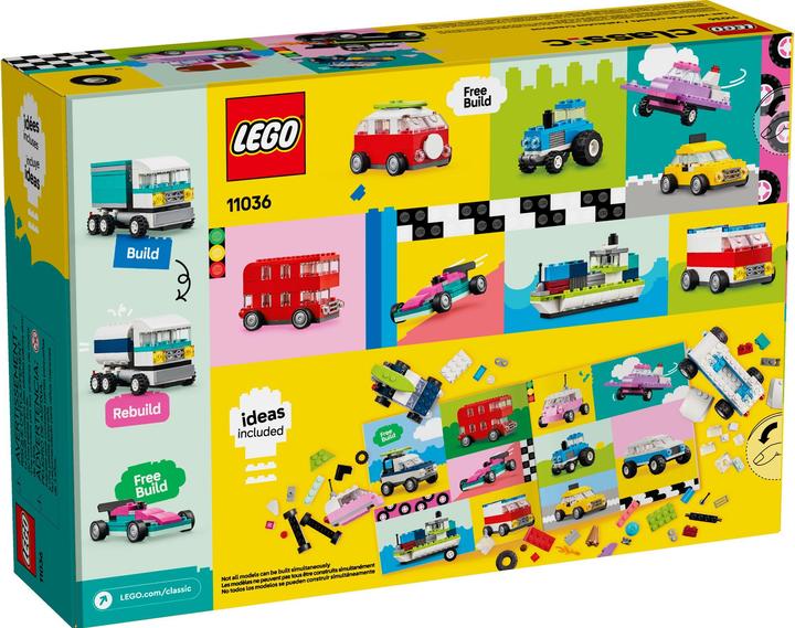 Produktbild LEGO Classic Steine Box Autos, Trucks & Co. mit der Classic Fahrzeugbox - 11036 900 Teile (11036)