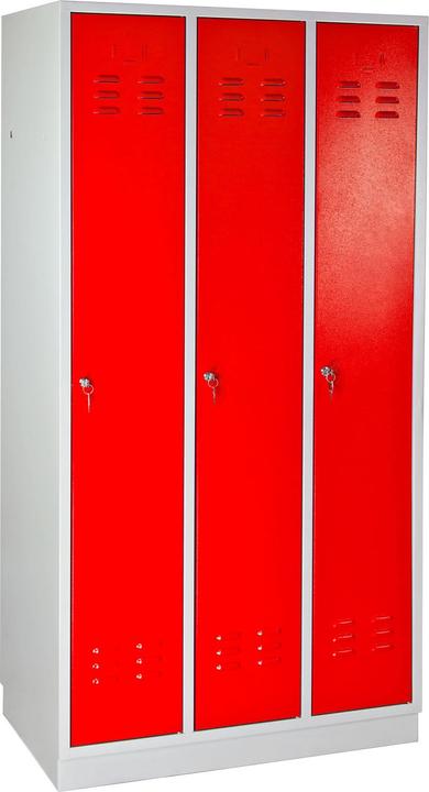 Actual product image ADB Spind / Garderobenschrank "Regular" 3-türig (89 cm, 177.50 cm)
