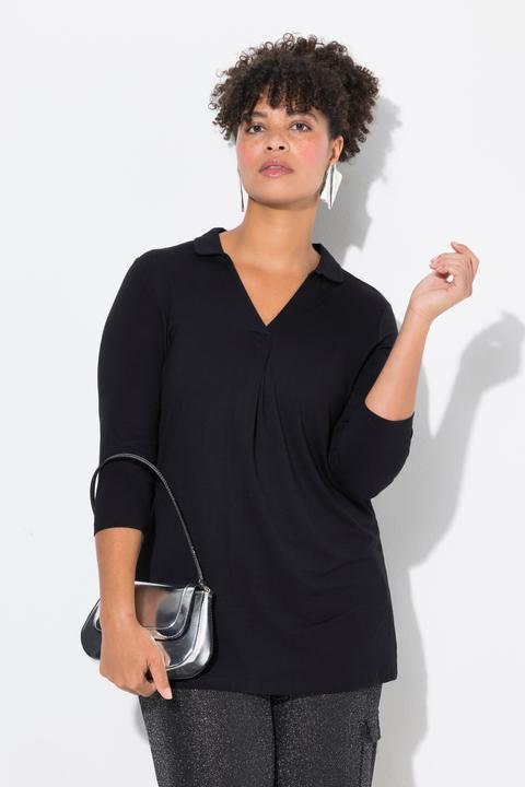 Produktbild Miamoda Blusenshirt, Straight Fit, Hemdkragen, 3/4-Ärmel (42)