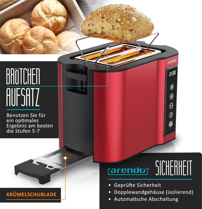 Produktbild Arendo Frukost Touch Compact Toaster