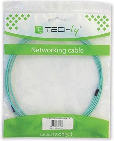 Actual product image Intracom Techly 10m LC / LC 50/125 Fiber Optic Cable Blue (10 m)