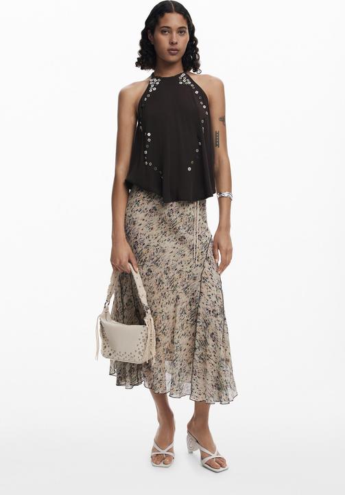 Actual product image Desigual Beige Polyester Long Skirt (M)