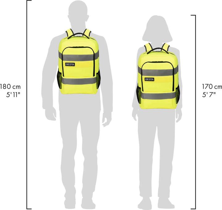 Produktbild Dicota Backpack HI-VIS Base 24 litre yellow (24 l)