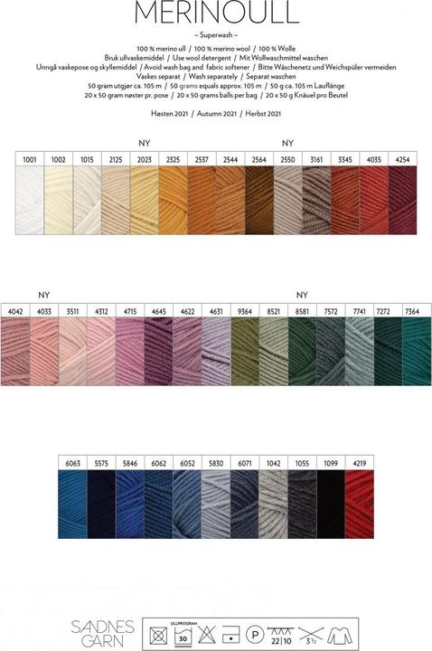 Actual product image Sandnes Garn Merinoull 50g (105 m)