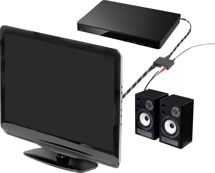 Produktbild SpeaKa Professional 2 Port HDMI Audio Extraktor mit Toslink und Cinch Audio (R/L) (Extractor)